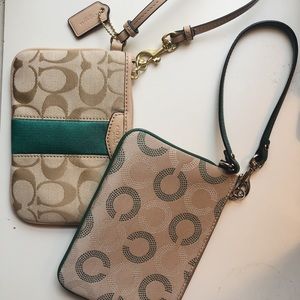 (2) Authentic Coach Wristlets